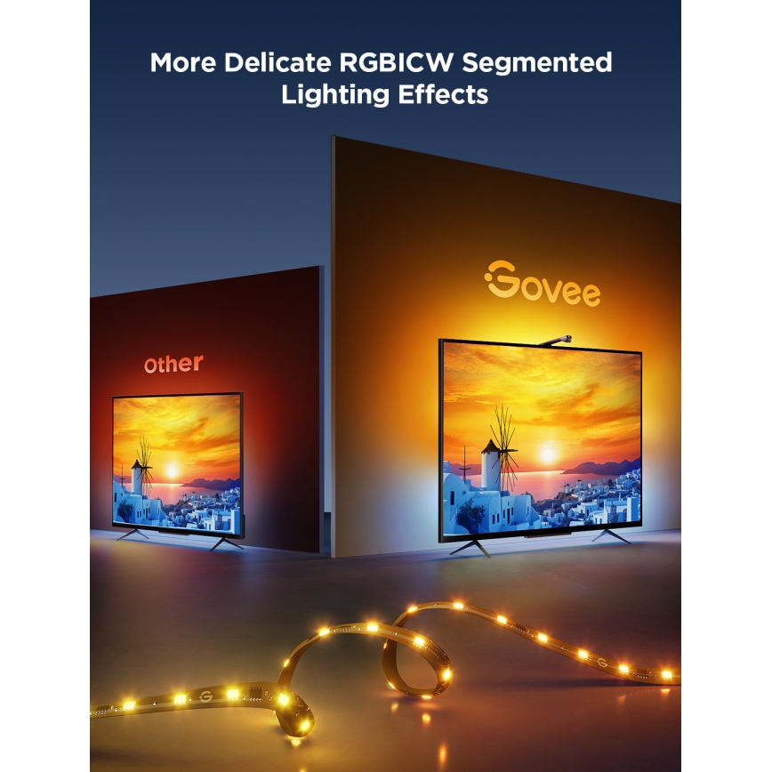 Govee - TV Backlight 3 Lite TV 75-85" SMART LED retroilluminazione RGBICW Wi-Fi IP67 + telecomando