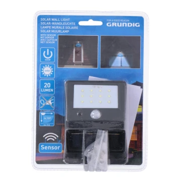 Grundig - Lampada solare LED con sensore 1xLED/0,25W/1xAA