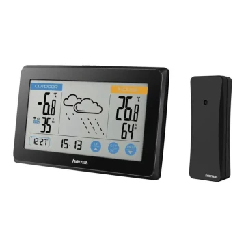 Hama - Stazione meteorologica con display LCD a colori 3xAAA nero