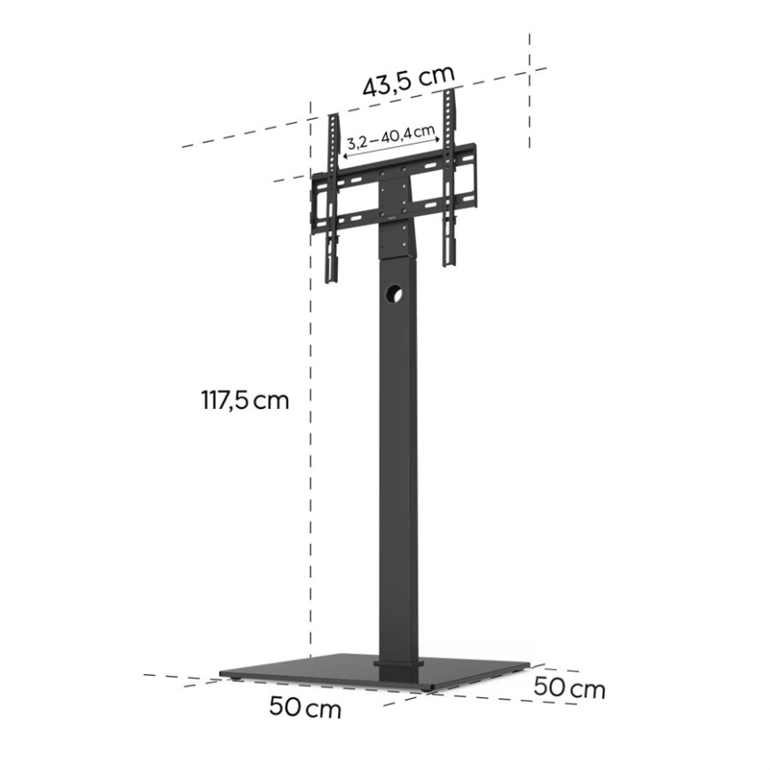 Hama - Supporto da terra per TV 32-65" nero