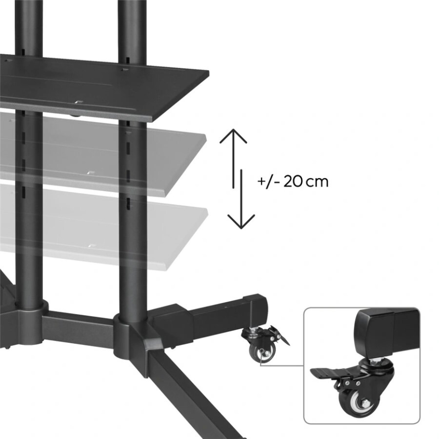 Hama - Supporto mobile da pavimento per TV 32-75" nero