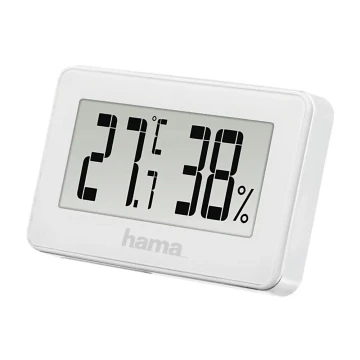 Hama - Termometro da interno con misuratore di umidità 1xCR2025 bianco