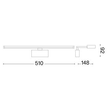 Ideal Lux - Lampada LED da quadro ALMA LED/12,5W/230V cromo