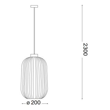 Ideal Lux - Lampadario a sospensione con filo MINT 1xE27/60W/230V diametro 20 cm limpido