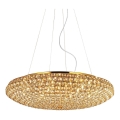 Ideal Lux - Lampadario di cristallo a sospensione KING 12xG9/40W/230V diametro 65 cm oro