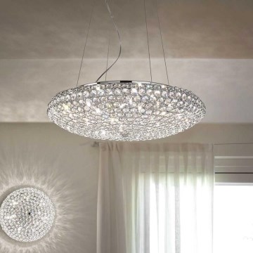 Portalampada cromo lucido per creare lampadari lampadine appese ideallux