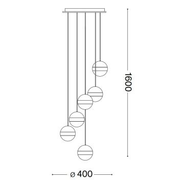 Ideal Lux - Lampadario LED a sospensione con filo GALAXY LED/58W/230V