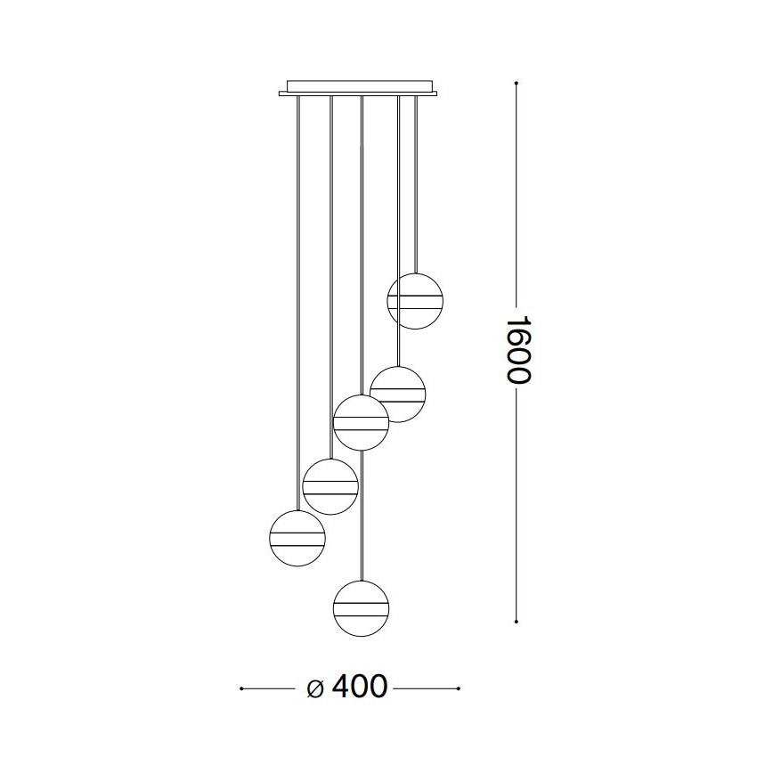 Ideal Lux - Lampadario LED a sospensione con filo GALAXY LED/58W/230V