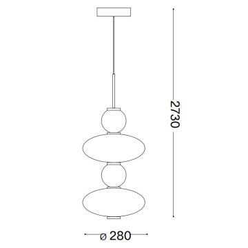 Ideal Lux - Lampadario LED a sospensione con filo LUMIERE LED/34W/230V