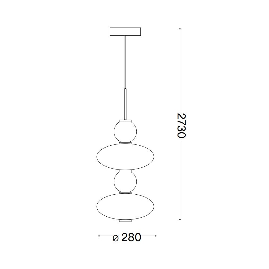 Ideal Lux - Lampadario LED a sospensione con filo LUMIERE LED/34W/230V