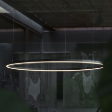 Ideal Lux - Lampadario LED a sospensione con filo ORACLE SLIM LED/32W/230V diametro 50 cm nero