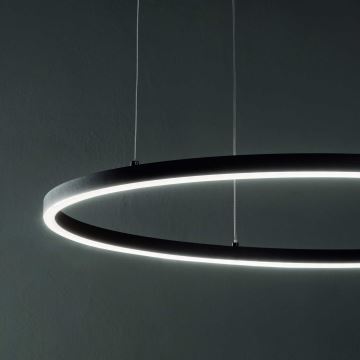 Ideal Lux - Lampadario LED a sospensione con filo ORACLE SLIM LED/55W/230V diametro 90 cm nero