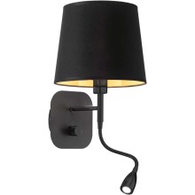 Ideal Lux - LED Lampada flessibile da muro NORDIK 1xE14/40W + LED/1,5W/230V