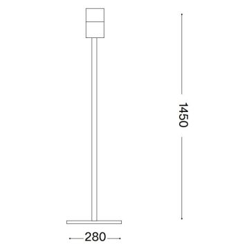 Ideal Lux - Piede lampada SET UP 1xE27/42W/230V cromo