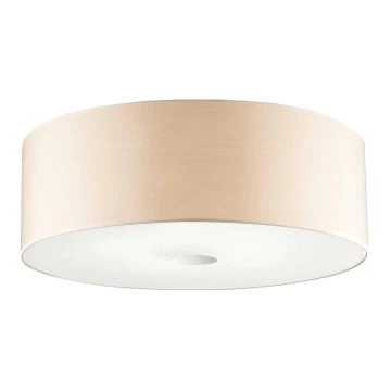 Ideal Lux - Plafoniera WOODY 4xE27/60W/230V diametro 50 cm beige