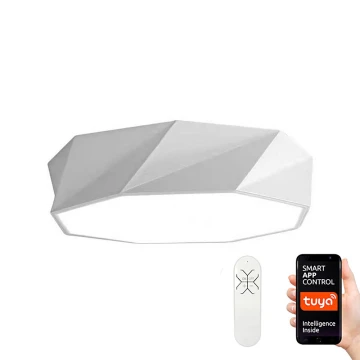 Immax NEO 07131-W60 - LED SMART Plafoniera con dimmer DIAMANTE bianco LED/43W/230V + telecomando 60cm Tuya ZigBee