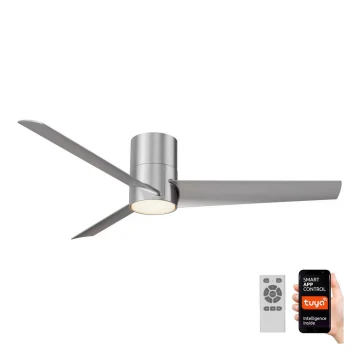 Immax NEO 07135-S - Ventilatore da soffitto dimmerabile a LED FRESH LED/18W/230V Wi-Fi Tuya cromo + telecomando