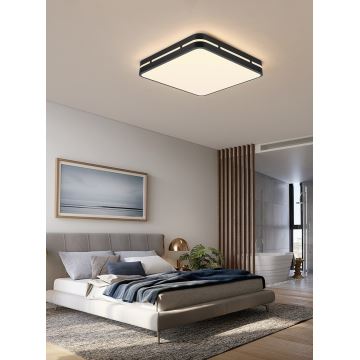 Immax NEO 07154-B30 - Plafoniera LED dimmerabile NEO LITE PERFECTO LED/24W/230V Wi-Fi Tuya nero + telecomando