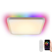 Plafoniera moderna LED SMART 20W RGB CCT lampada WiFi multicolore  dimmerabile smatphone Alexa Google luce colorata soffitto cameretta 230V