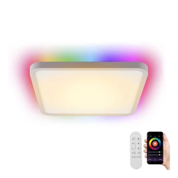 Immax NEO 07168-W40 - LED RGB+CCT Plafoniera con dimmer NEO LITE TUDO LED/50W/230V Wi-Fi Tuya bianco + telecomando