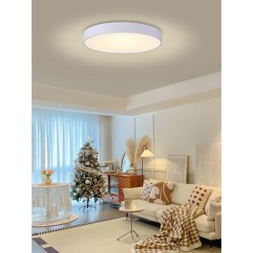 Immax NEO 07207L-Plafoniera LED dimmerabile RONDATE 65W/230V 3000-6000K Tuya bianco + telecomando