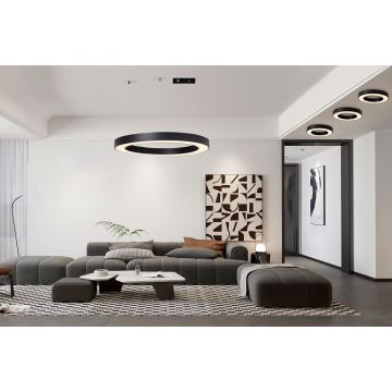 Immax NEO 07211L - Lampadario a sospensione con filo LED dimmerabile PASTEL LED/68W/230V 2700-6500K Tuya nero + telecomando