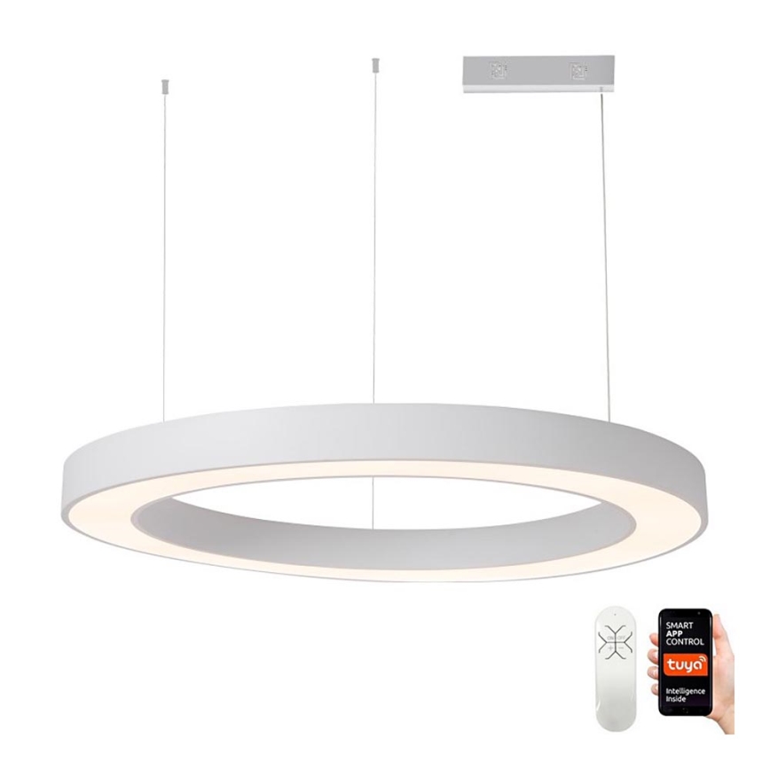 Immax NEO 07214L - Lampadario a sospensione con filo LED dimmerabile PASTEL LED/68W/230V 2700-6500K bianco 95 cm Tuya + telecomando