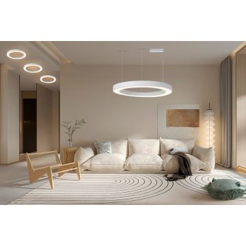 Immax NEO 07214L - Lampadario a sospensione con filo LED dimmerabile PASTEL LED/68W/230V 2700-6500K bianco 95 cm Tuya + telecomando