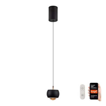 Immax NEO 07219L - Lampadario a sospensione con filo LED dimmerabile DORMINE LED/6W/230V opaco nero Tuya + telecomando