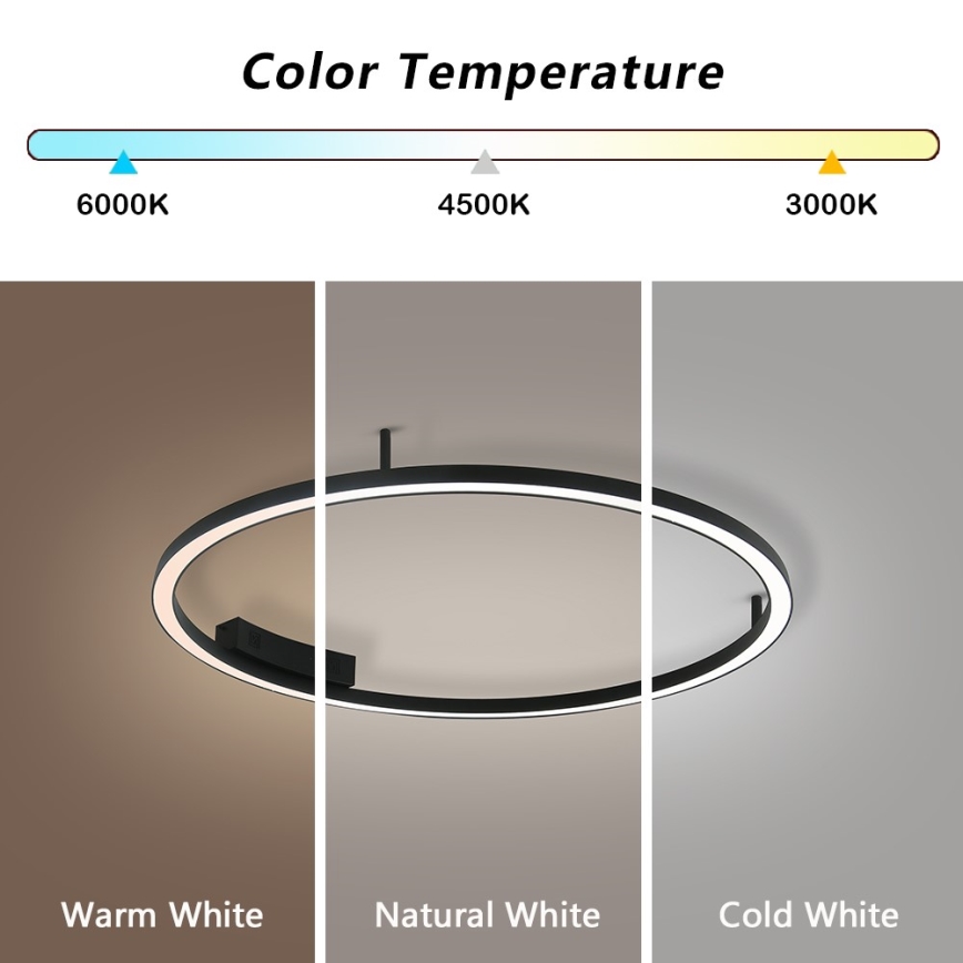 Immax NEO 07246-80 - Plafoniera LED dimmerabile FINO LED/55W/230V 80cm Tuya + telecomando