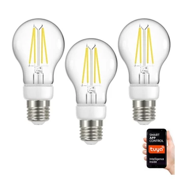 Immax NEO 07713C - SET 3 lampadine LED a filamento dimmerabile NEO LITE E27/7W/230V Wi-Fi Tuya