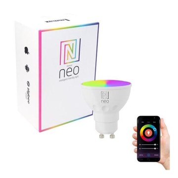 Immax NEO 07724L - LED RGB+CCT Lampadina dimmerabile GU10/6W/230V 2700K Wi-Fi Tuya