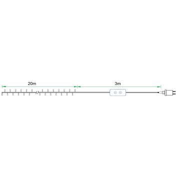 Immax NEO 07749L - Catena LED dimmerabile per esterni NEO LITE 200xLED/8 funzioni 23m 2700-6500K IP44 Wi-Fi Tuya