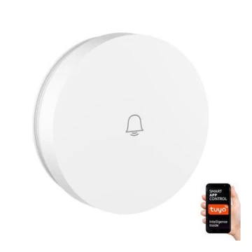 Immax NEO 07780L - Pulsante di ricambio per campanello wireless IP55 Wi-Fi Tuya bianco