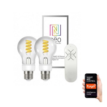 Immax Neo - KIT 2x Lampadina LED dimmerabile FILAMENT E27/5W/230V 2700-6000K + T