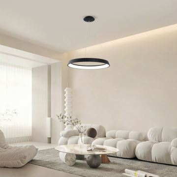 Immax NEO - Lampadario LED dimmerabile a sospensione con filo LIMITADO LED/39W/230V 60 cm nero Tuya