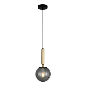 ITALUX - Lampadario a sospensione con filo RAVENA 1xE27/5W/230V nero/ottone