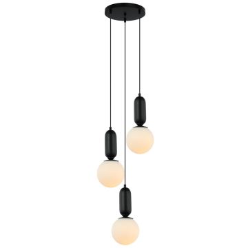 ITALUX - Lampadario a sospensione con filo ALDEVA 3xE27/40W/230V nero