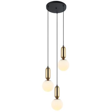 ITALUX - Lampadario a sospensione con filo ALDEVA 3xE27/40W/230V nero/bronzo