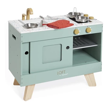 Janod - Cucina in legno LOFT menta