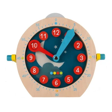 Janod - Orologio in legno per bambini GIOCATTOLI PER L'APPRENDIMENTO