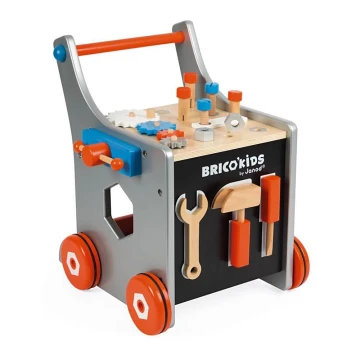 Janod - Passeggino in legno con attrezzi BRICOKIDS