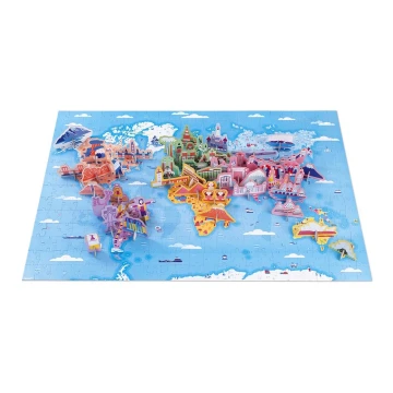 Janod - Puzzle educativo per bambini 350 pezzi mondo