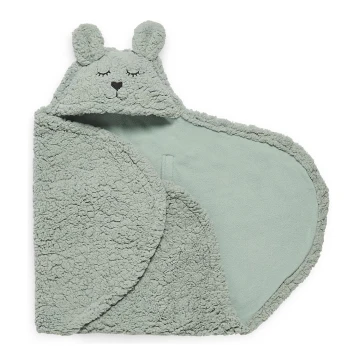 Jollein - Coperta avvolgente in pile Bunny 100x105 cm Ash Green