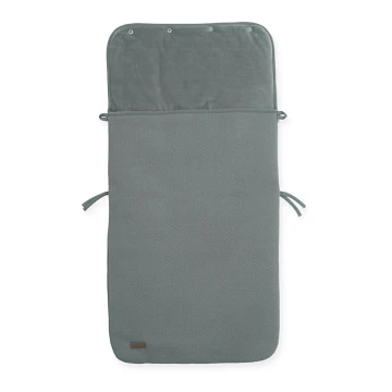 Jollein - Sacco per seggiolino auto in pile BRICK VELVET 42x82 cm Velvet Storm Grey