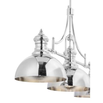 Jupiter 1789 - PT3 - Lampadario a sospensione con supporto rigido PLATINO 3xE27/60W/230V argento