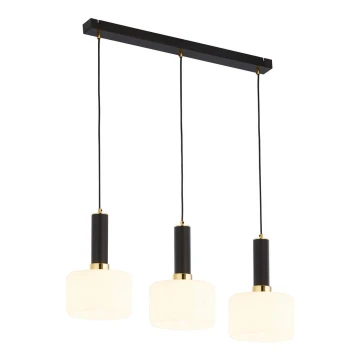 Jupiter 1854 - VA3 - Lampadario a sospensione con filo VANES 3xE27/60W/230V oro/nero