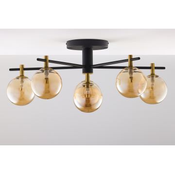 Jupiter 2033 - Lampadario a plafone FIGARO 6xG9/10W/230V nero/oro/beige