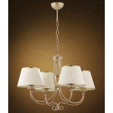 Jupiter 514 - LA-4-E - Lampadario a sospensione con catena LAURA 4xE27/60W/230V