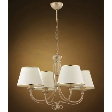 Jupiter 514 - LA-4-E - Lampadario a sospensione con catena LAURA 4xE27/60W/230V